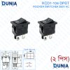 KCD1-104 DPST Switch 4Pin Black 6A 250V AC