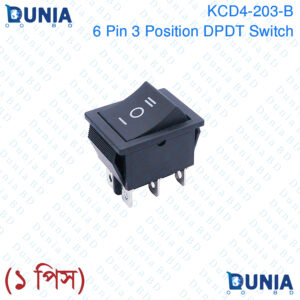 KCD4-203 DPDT 16A 250v AC Non-Illuminated 6Pin 3Position ON-OFF-ON Switch