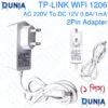 1206 AC 220V To DC 12V 0.6A 1mA 2Pin TP-LINK WiFi Adapter