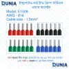 16AWG 1.5mm² Insulated Cord End Terminal Wire E1508 Red Black Blue Green ferrules Pin