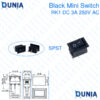 RK1 AC/DC Black Mini Switch 3A 205V