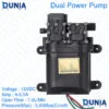 Dual Power Water Pump DC 12V 4 to 6.5A 0.85Mpa 125psi 7 to 9L/Min Agricultural Electric Water Pump