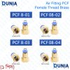 8mm 1/8 1/4 3/8 1/2 inch Female thread Pneumatic Air Quick Connector Fitting PCF08-01 PCF08-02 PCF08-03 PCF08-04