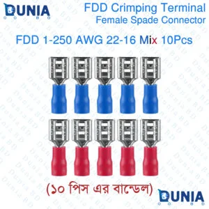 Easy Battery Connectors FDD Crimping Terminal Female Spade Connects and Disconnects Connector Red Blue Nylon Wiring Kit For Battery Cables Connections