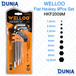 WELLOO Flat Hex key 9Pcs Set Cr-V HKF2009M