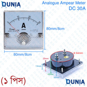 Analogue DC Ampere Meter Square Panel Meter 80x80mm sfim SF-80 30A