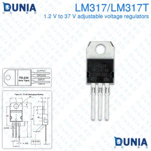 LM317 LM317T 1.2v to 37V Adjustable Voltage Regulator Plastic-Encapsulated Three Terminal Transistor