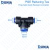 8mm Reducing Tee Pneumatic Quick Reducer Connector Push In T Type 3-Way PGE 8-10 PGE 8-12