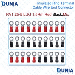 RV1.25 - 5 s LUG 1.5 Rm Round Insulated Ring Terminal Cable Wire End Connector