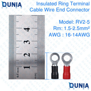 RV2-5 s LUG 2.5Rm Round Pre-insulated Ring Terminal Cable Wire End Connector