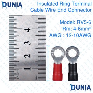 RV5.5-6 LUG 4.6Rm Round Pre-insulated Ring Terminal Cable Wire End Connector