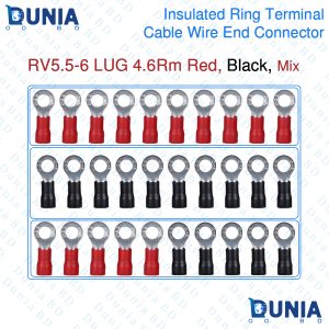 RV5.5-6 LUG 4.6Rm Round Insulated Ring Terminal Cable Wire End Connector