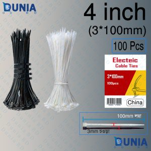 4 inch Cable Ties (3*100mm) (China) Zip Wraps Strap Nylon Fastening Ring Loop Wire industrial Cable Tie