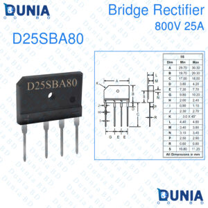25A Bridge Rectifier 800V 4-PIN D25SBA80