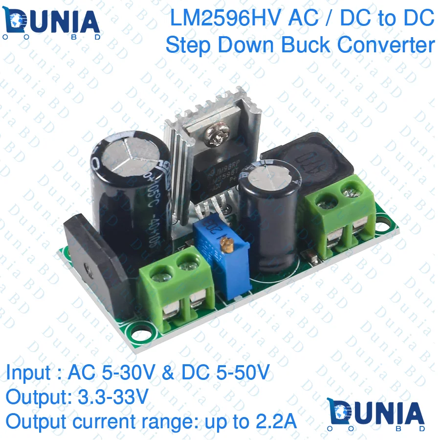 DC-DC Buck,Power Supply Module LM2596 DC Buck Converter 5V-36V To 1.25 - View #3