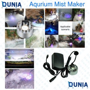 Ultrasonic Mist Maker For Aquarium 12 LED Water Fountain Pond Landscaping 36mm Colorful Light Fogger Atomizer Home Air Humidifier