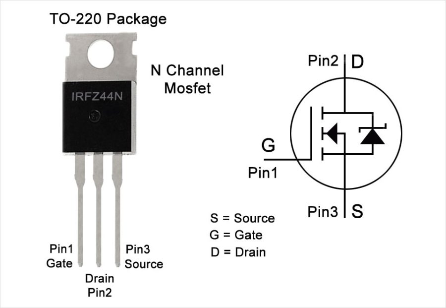 IRFZ44N IRFZ44 TO-220AB Power Sic 49A MOSFET Transistor N-Channel