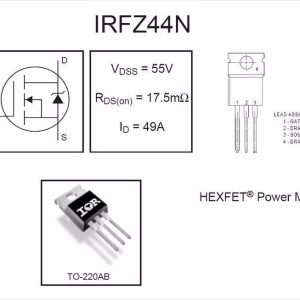 IRFZ44N IRFZ44 TO-220AB Power Sic 49A MOSFET Transistor N-Channel