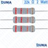 22k ohm 2 watt Two watt Resistor ±5% 22kΩ 22 Kohms 22000 ohms Metal Oxid Film Resistance