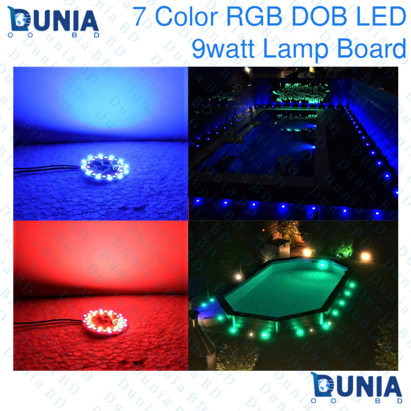 9 Watt RGB Multi Color DOB Driver on Board 7 in 1 Automatic or Manual ...