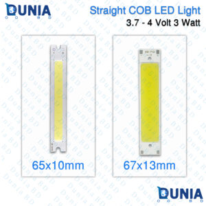 Straight LED Ultra Bright White Stick DC 3.7V 3W COB SMD Light Chip Solar Panel Mount Aluminum Base