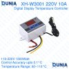 XH-W3001 Digital Display Temperature Controller 220V 10A LED Temperature Controller with Thermostat Control Switch Probe