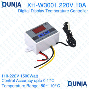 XH-W3001 Digital Display Temperature Controller 220V 10A LED Temperature Controller with Thermostat Control Switch Probe