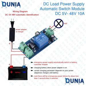 DC 5-48V 10A Load Automatic Switching Power Supply Module Converter Battery Controller Boards Electronic Replacing Spare