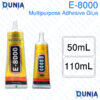 E8000 Glue 50ml 110ml for Phone Repair Adhesive DIY Clear Contact Fiber Cloth Metal Wood Glue work With Precision Applicator