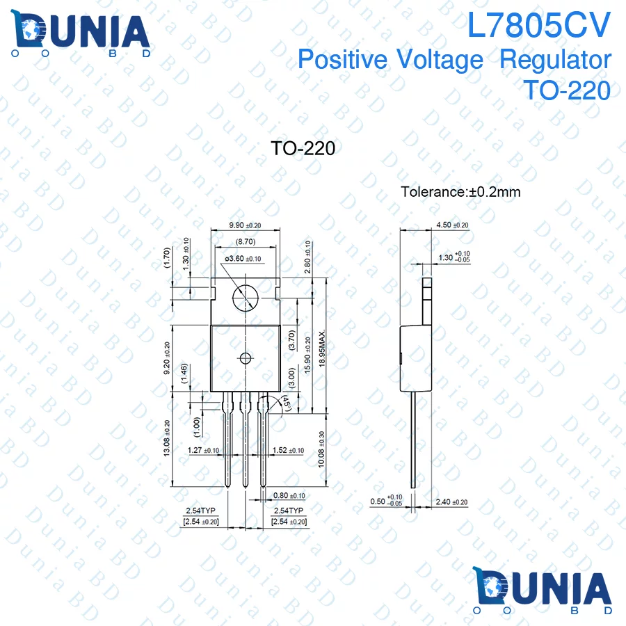 L7805CV TO-220 Positive Voltage Regulator Transistor for Power Circuit and other