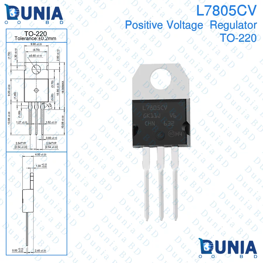 L7805CV TO-220 Positive Voltage Regulator Transistor for Power Circuit and other