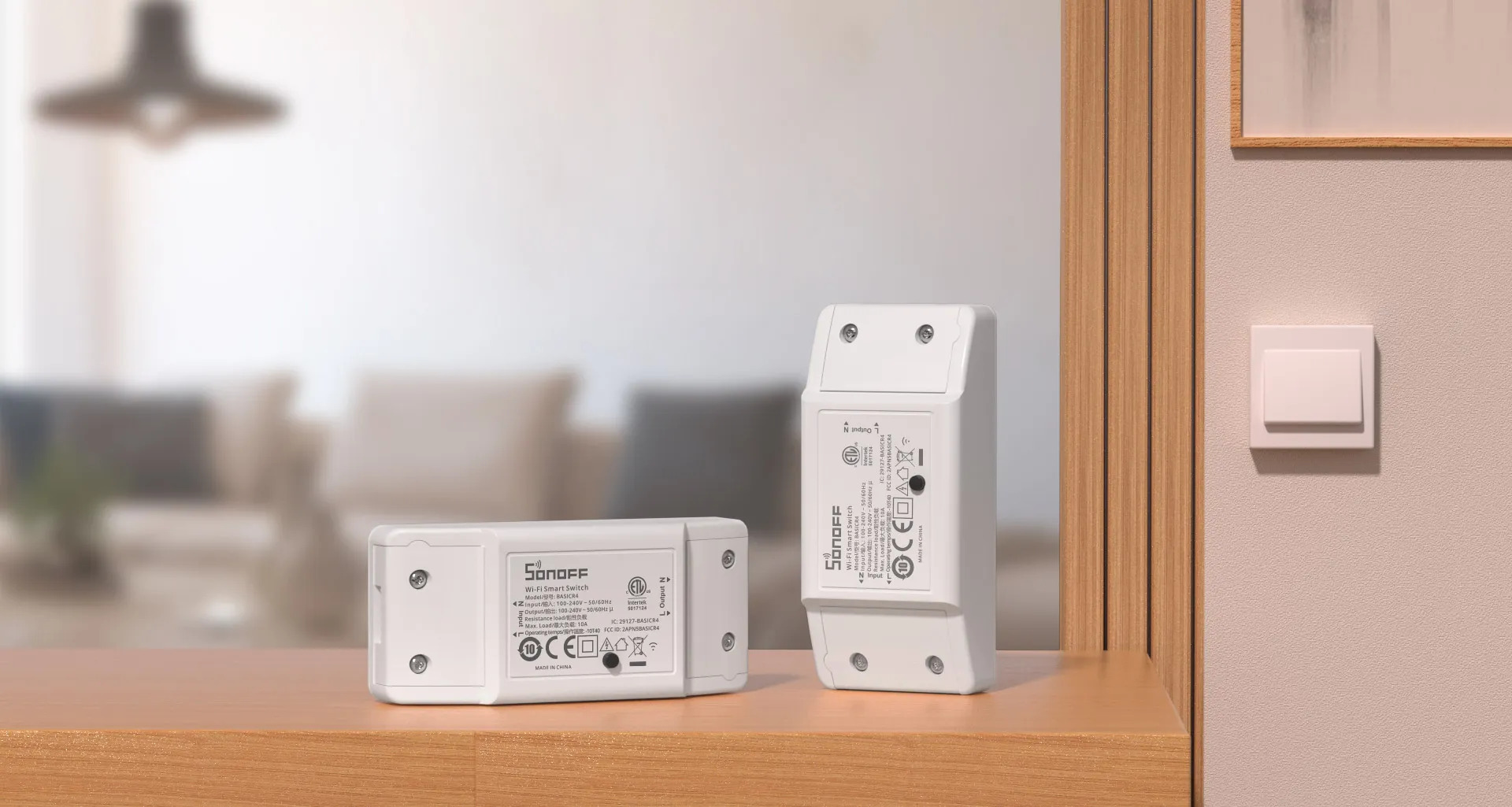 Sonoff Basic R4 Wifi Smart Switch Module with Voice Control Inching Setting Magic Switch Mode Auxiliary Overheating Protection eWelink Remote Control For Smart Home Work with Alexa Google Home Controlled via eWeLink APP