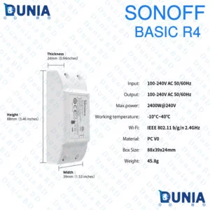 Sonoff Basic R4 Wifi Smart Switch Module with Voice Control Inching Setting Magic Switch Mode Auxiliary Overheating Protection eWelink Remote Control For Smart Home Work with Alexa Google Home Controlled via eWeLink APP
