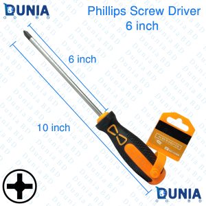 Phillips Screw Driver 6 inch Long Plus Head