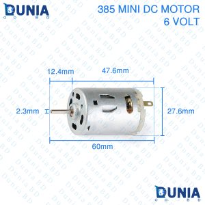 6 Volt Mini DC Motor 2.3x60x27mm Brushed DC Electric for Toys & DIY Project 385 type