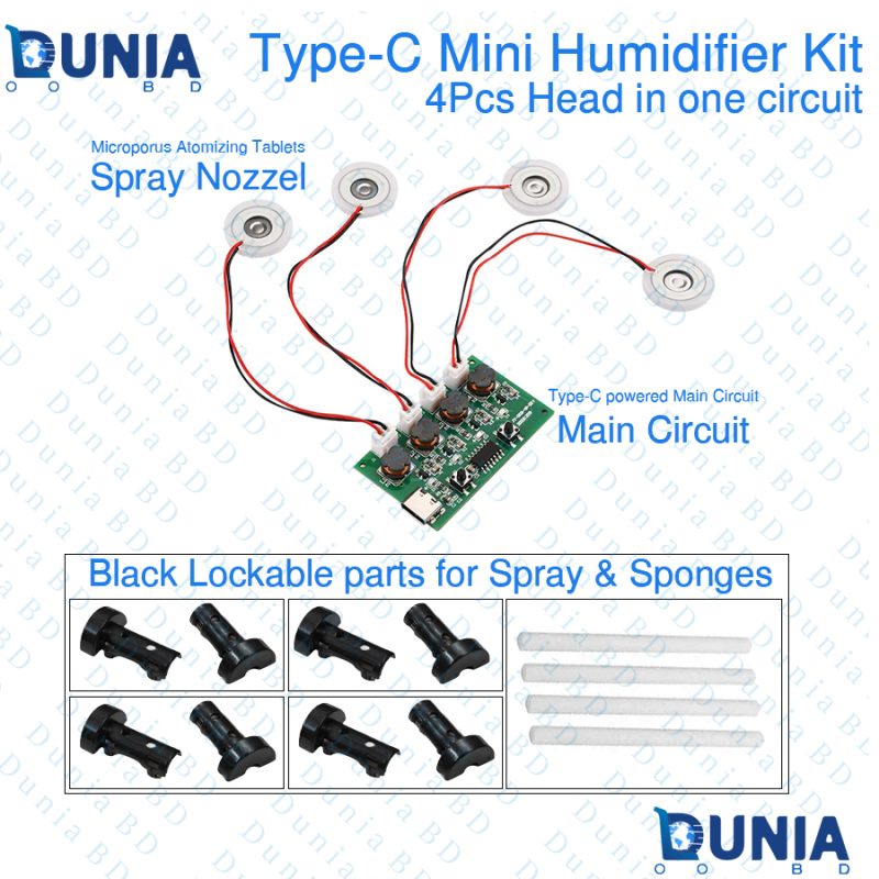 USB Humidifier Spray Module 5V Circuit Board Atomization Atomizer DIY ...