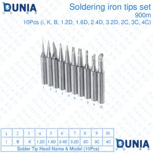 10pcs 900m Soldering iron tips set Welding nozzle inside heated Soldering heads Welding tips tool Lead-free Soldering Iron