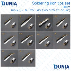 10pcs 900m Soldering iron tips set Welding nozzle inside heated Soldering heads Welding tips tool Lead-free Soldering Iron