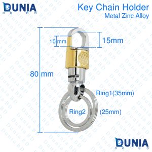 Key Chain Pendent Ring Holder Metal Golden