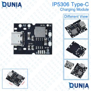 Type-C and USB 5V 2A Boost Converter Step-Up Power Module Lithium Battery Charging Protection Board with LED indicator For DIY Charger