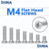 M4 x 8 10 12 16 20 25 40mm Flat head Phillips 0.7mm Pitch Drive machine Replacement Screw