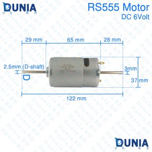 RS555 DC 6V 3.17mm D-Shaft Fan Motor For DC Mini Charger Fan