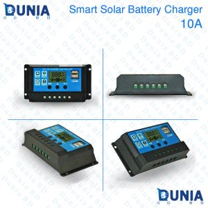 Smart Solar Charge Controller 12V 24V 10A Automatic Solar Battery Panel Controller Universal USB 5V Charging LCD Display