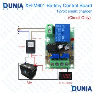 XH-M601 battery charge control module circuit board 12V intelligent charging power supply panel automatic charging/stop switch