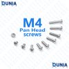 M4 Pan Head Phillips A2 Stainless Steel 0.7mm Pitch Drive machine Replacement Screw