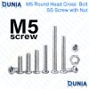 M5 Pan Head Phillips A2 Stainless Steel 0.8mm Pitch Drive machine Replacement Screw