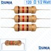 120 ohm 1/2 watt Half watt Resistor ±5% 120Ω 120 ohms Carbon Film Resistance