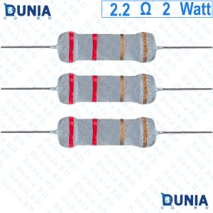 2.2 ohm 2 watt Two watt Resistor ±5% 2.2Ω 2.2ohms 2200 ohms Metal Oxid Film Resistance