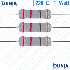 220 ohm 1 watt One watt Resistor ±5% 220Ω 220ohms Metal Oxid Film Resistance