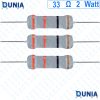 33 ohm 2 watt Two watt Resistor ±5% 33Ω 33ohms Metal Oxid Film Resistance